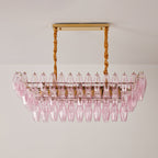 Rose Prism Glass Chandelier