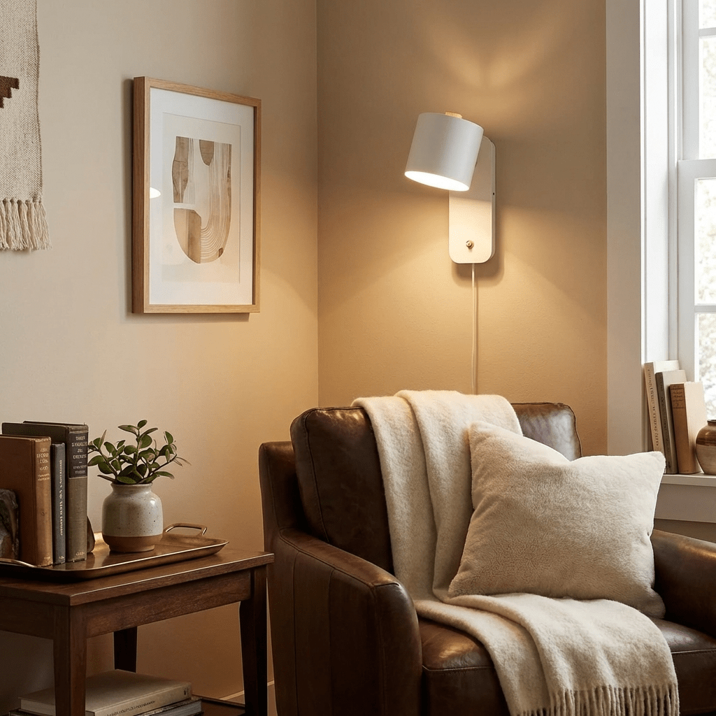 Rotatable Cylinder Plug - in Wall Lamp