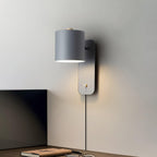 Rotatable Cylinder Plug - in Wall Lamp