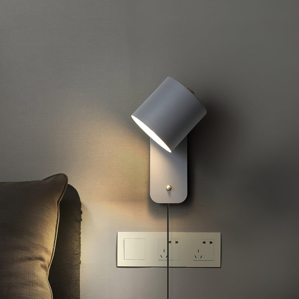 Rotatable Cylinder Plug - in Wall Lamp