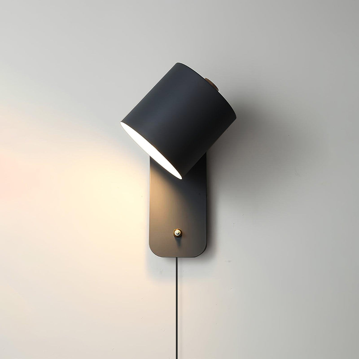Rotatable Cylinder Plug - in Wall Lamp