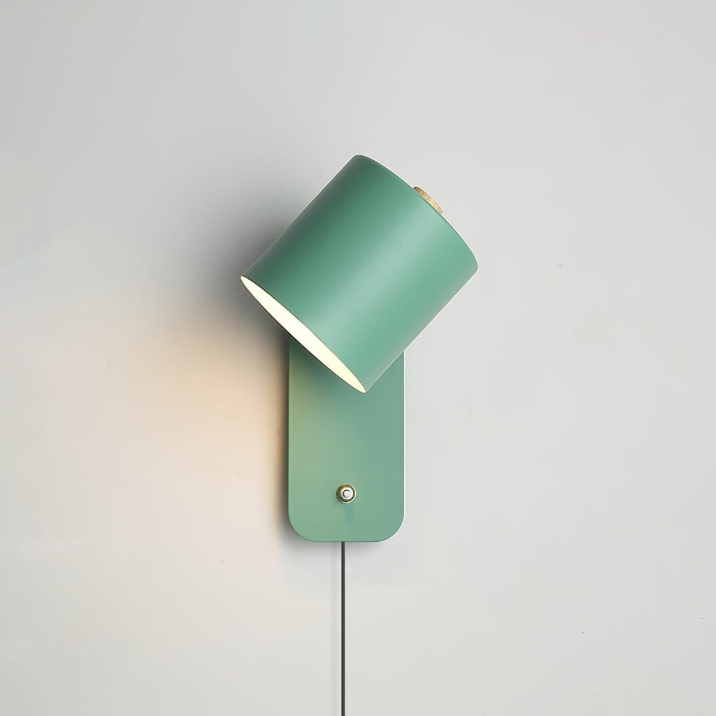 Rotatable Cylinder Plug - in Wall Lamp