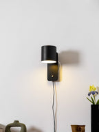 Rotatable Cylinder Plug - in Wall Lamp