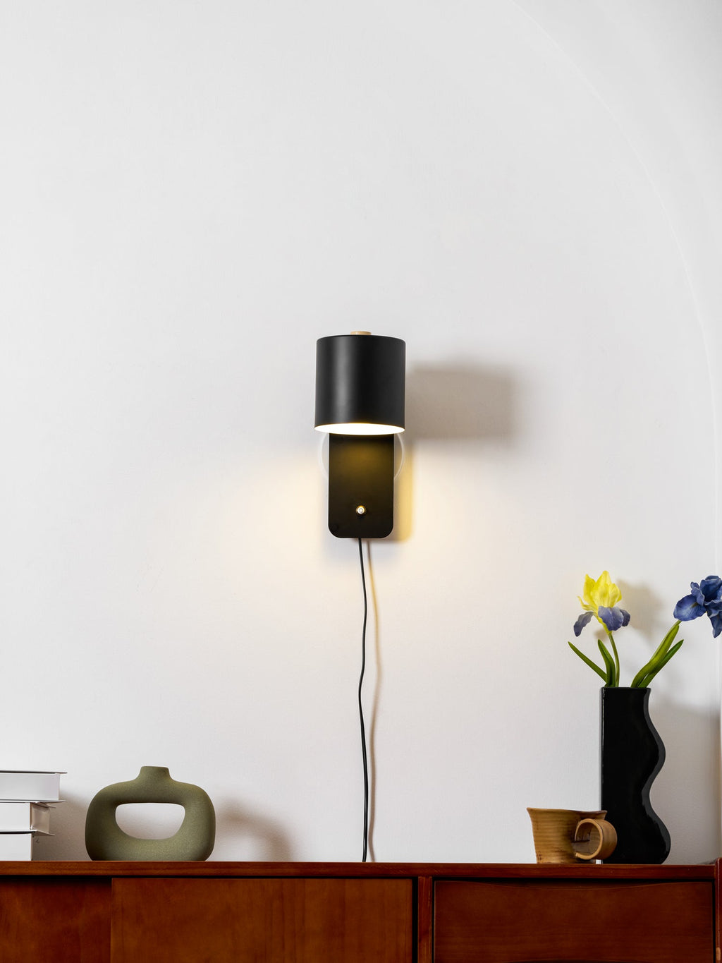 Rotatable Cylinder Plug - in Wall Lamp