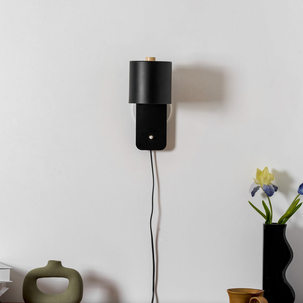 Rotatable Cylinder Plug - in Wall Lamp