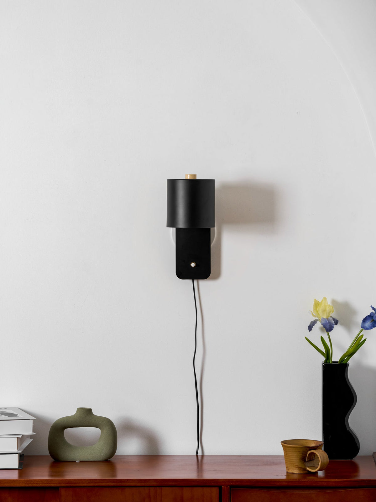 Rotatable Cylinder Plug - in Wall Lamp