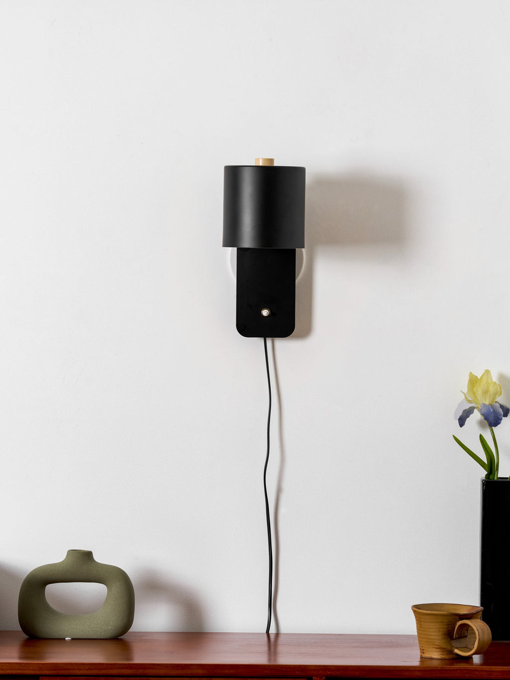 Rotatable Cylinder Plug - in Wall Lamp