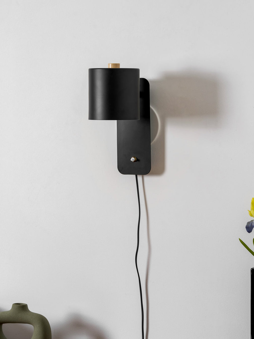 Rotatable Cylinder Plug - in Wall Lamp