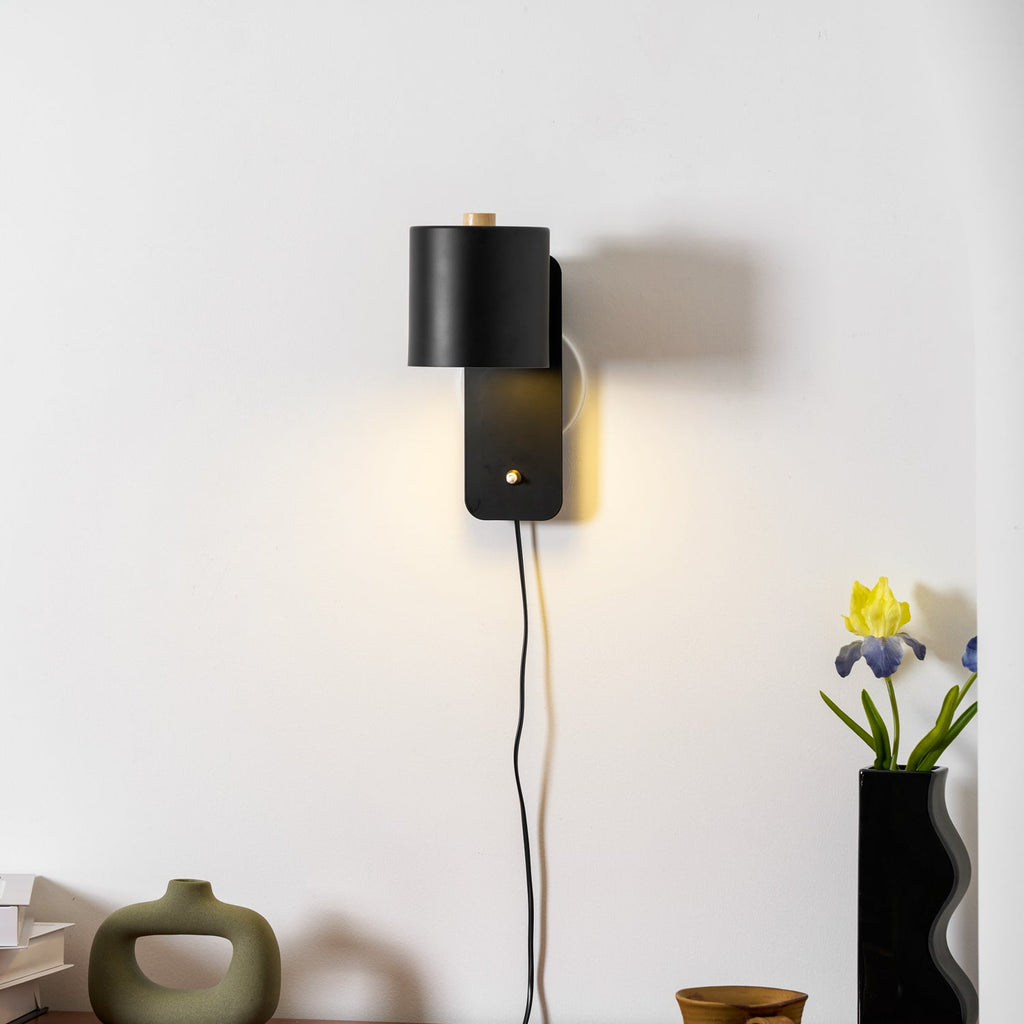 Rotatable Cylinder Plug - in Wall Lamp