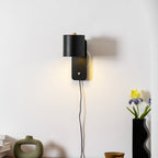 Rotatable Cylinder Plug - in Wall Lamp