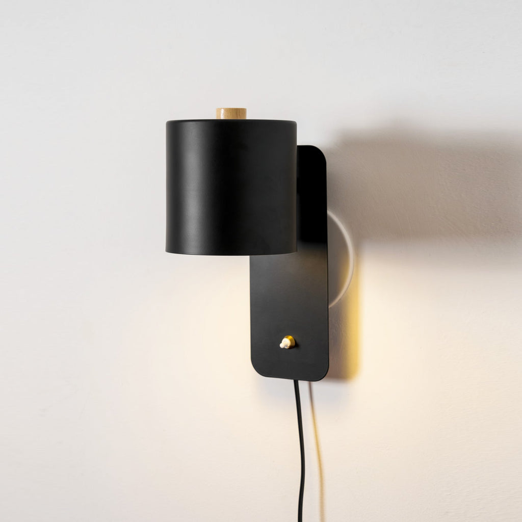 Rotatable Cylinder Plug - in Wall Lamp
