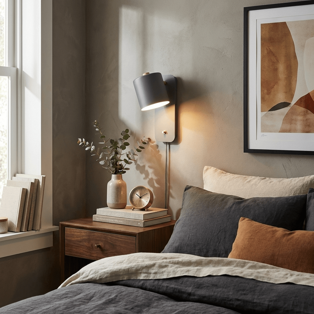 Rotatable Cylinder Plug - in Wall Lamp