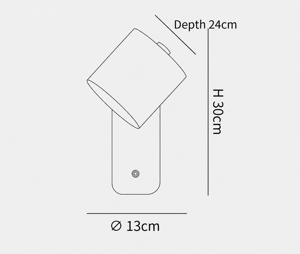 Rotatable Cylinder Rechargeable Wall Lamp