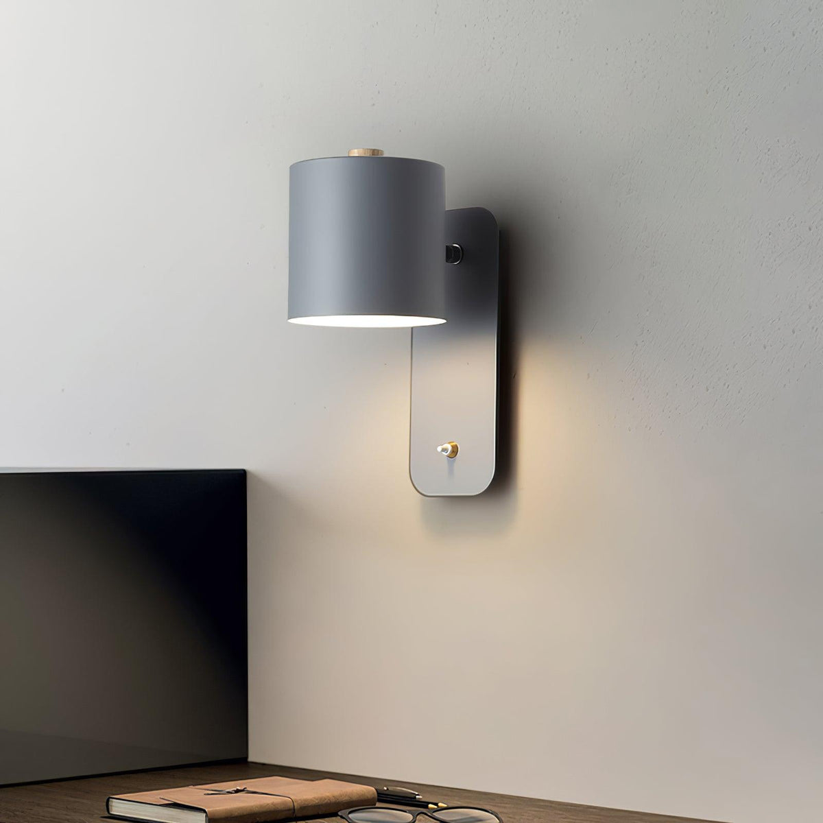 Rotatable Cylinder Plug - in Wall Lamp