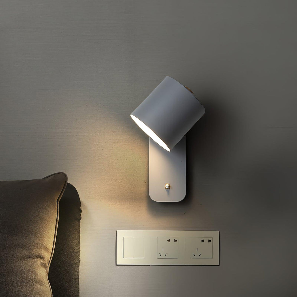 Rotatable Cylinder Plug - in Wall Lamp