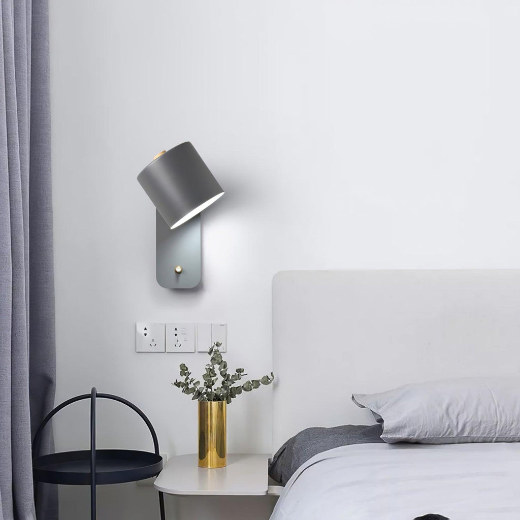 Rotatable Cylinder Plug - in Wall Lamp