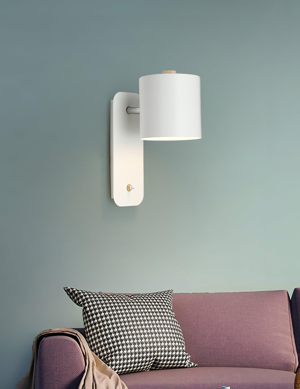 Rotatable Cylinder Plug - in Wall Lamp