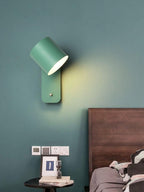 Rotatable Cylinder Plug - in Wall Lamp
