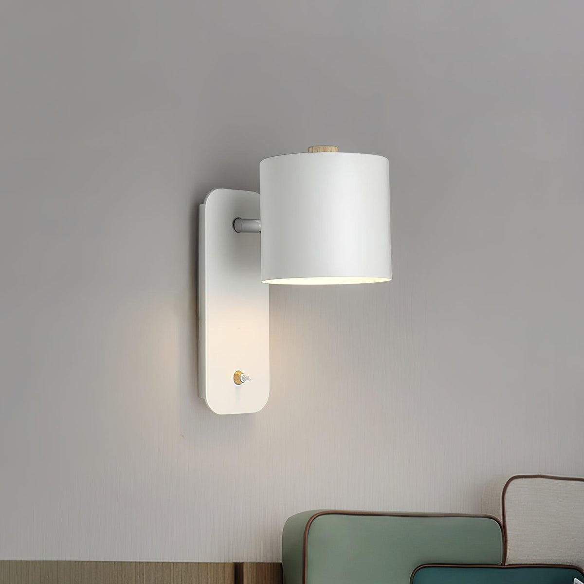 Rotatable Cylinder Plug - in Wall Lamp