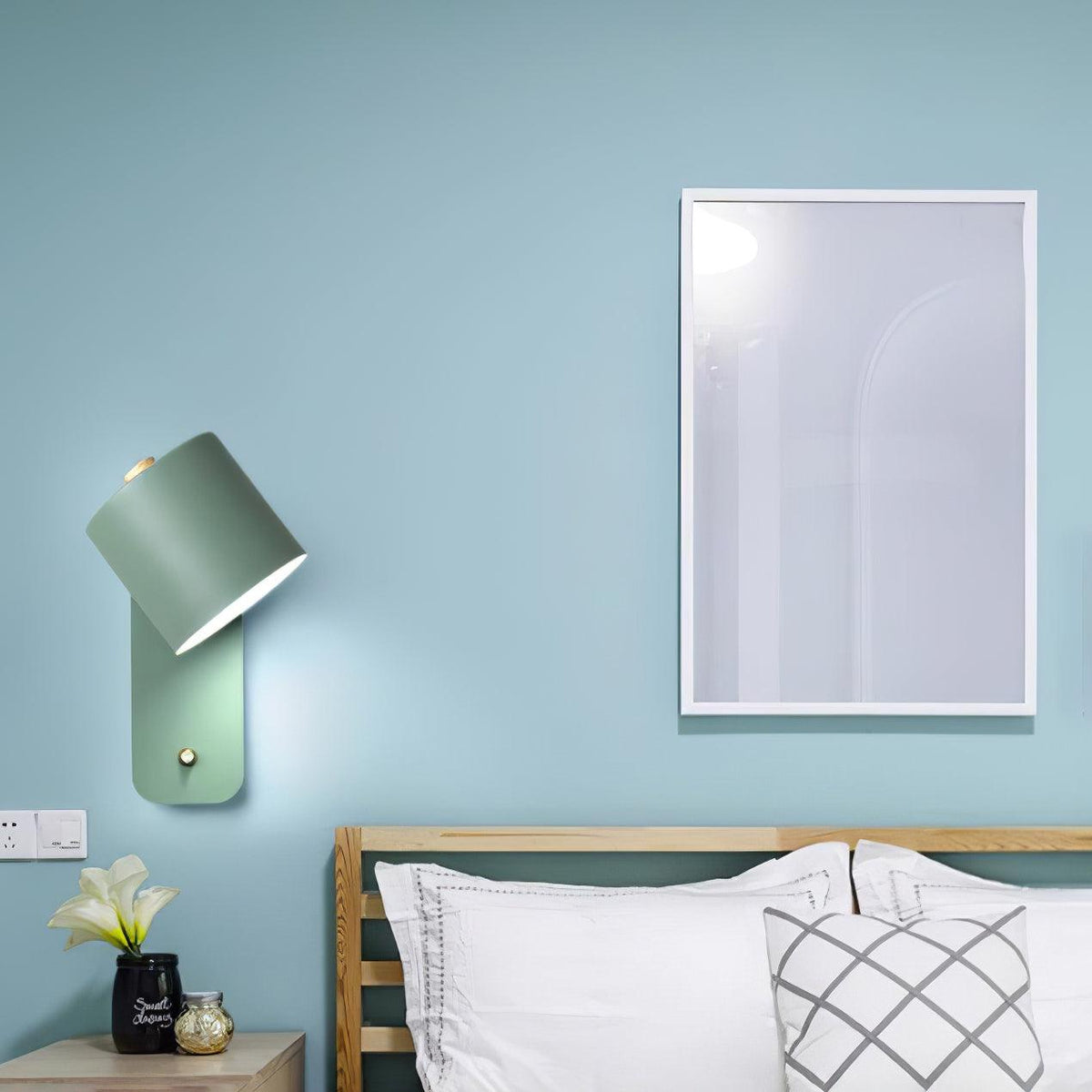 Rotatable Cylinder Plug - in Wall Lamp