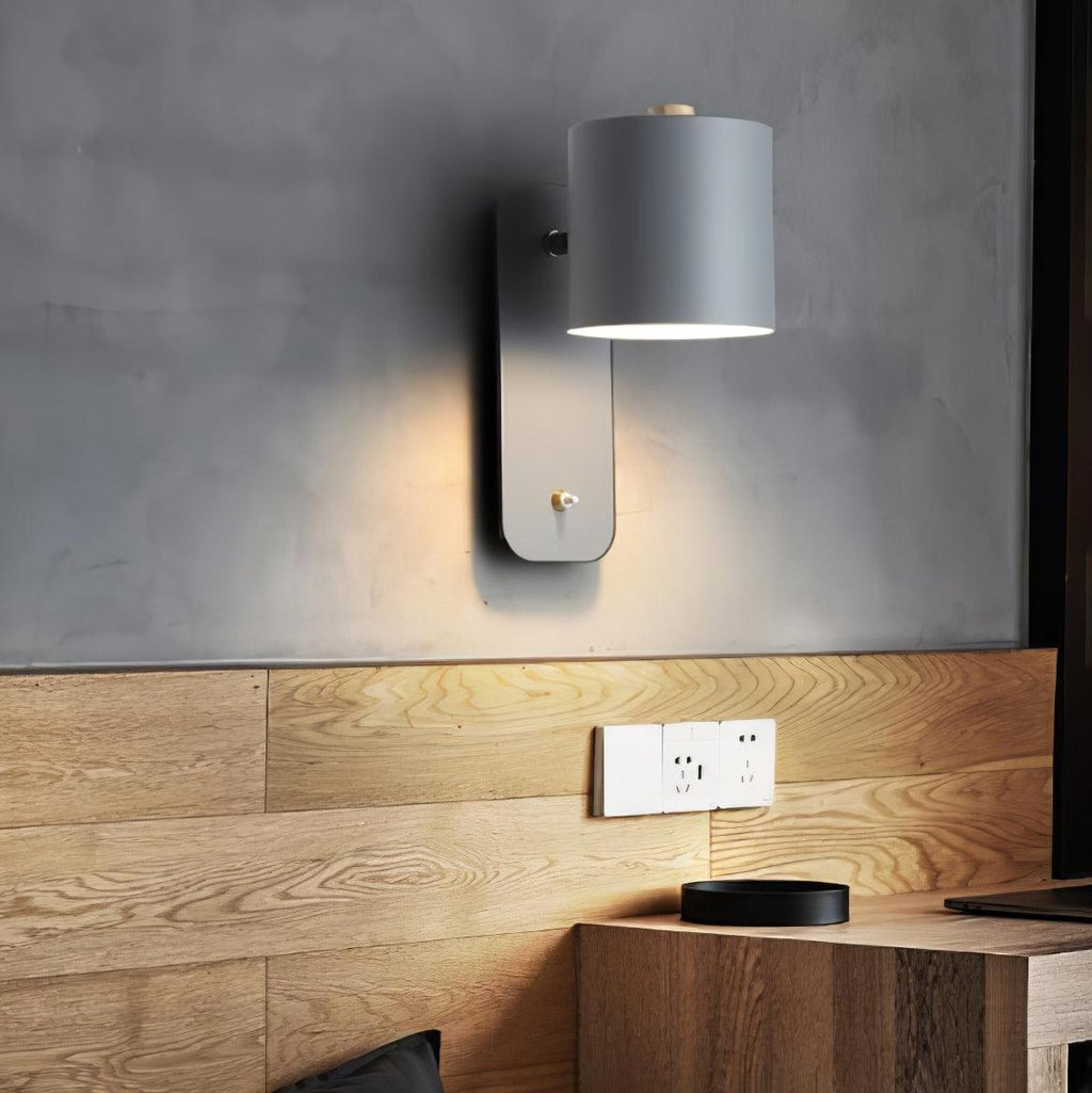 Rotatable Cylinder Plug - in Wall Lamp