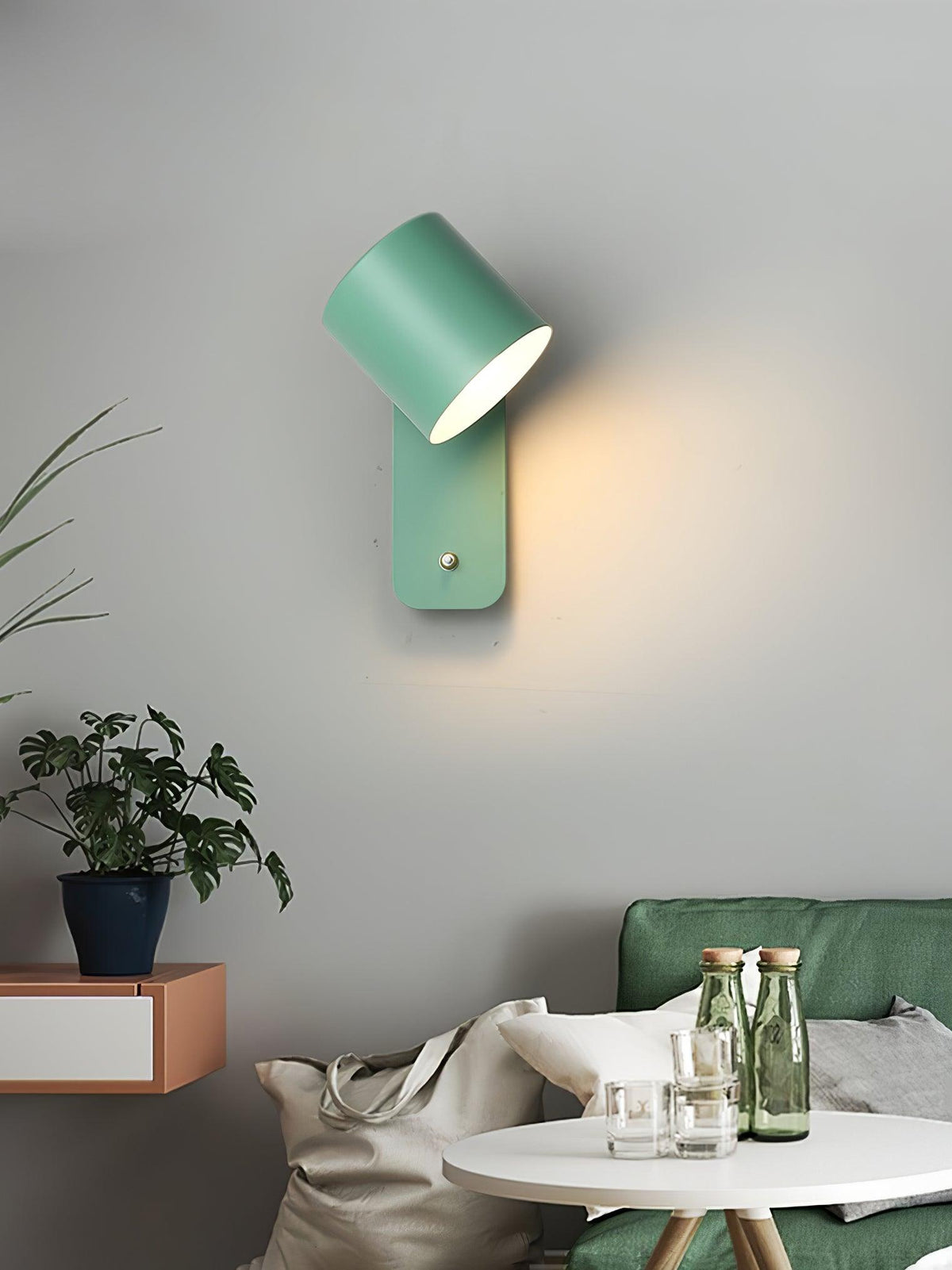 Rotatable Cylinder Plug - in Wall Lamp
