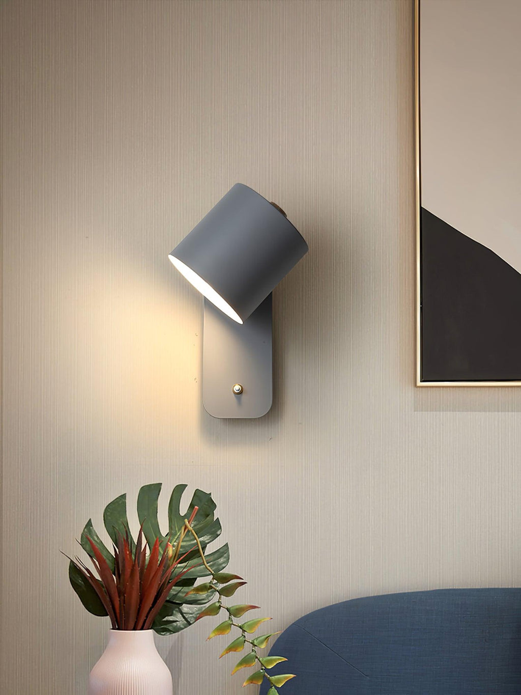 Rotatable Cylinder Plug - in Wall Lamp
