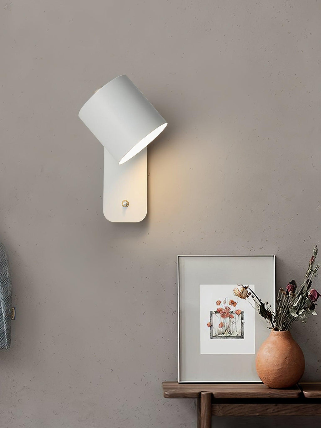 Rotatable Cylinder Plug - in Wall Lamp