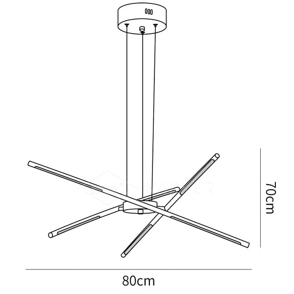 Rotatable LED Chandelier