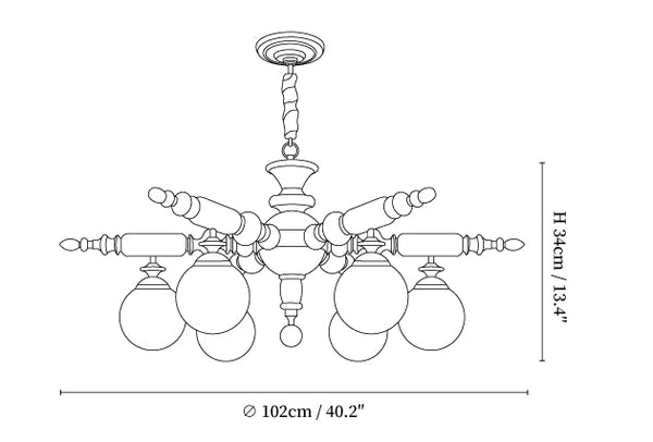 Rotating Stick Chandelier