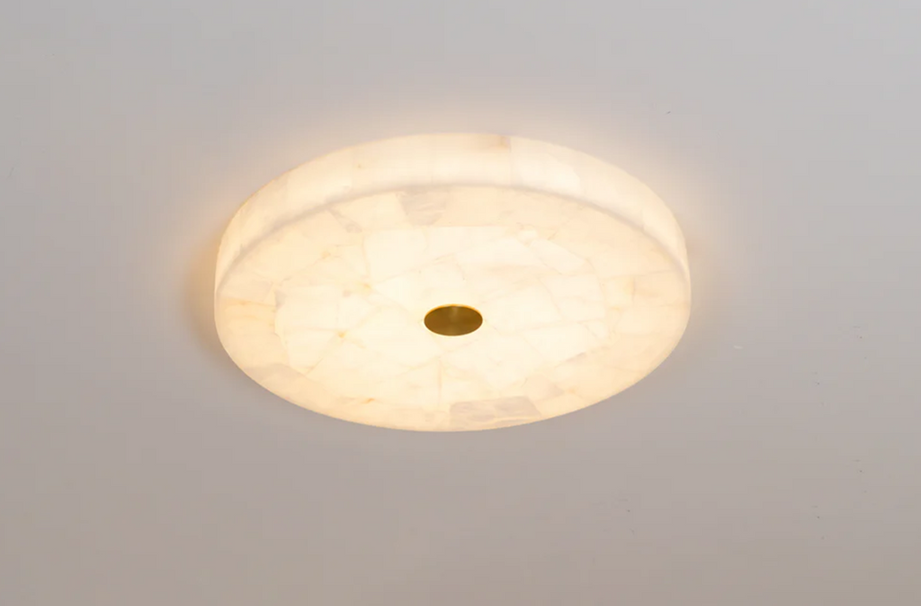 Round Alabaster Ceiling Lamp