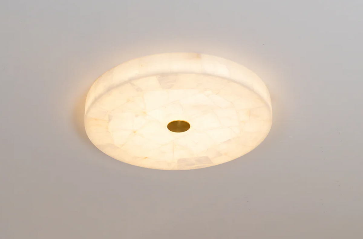 Round Alabaster Ceiling Lamp