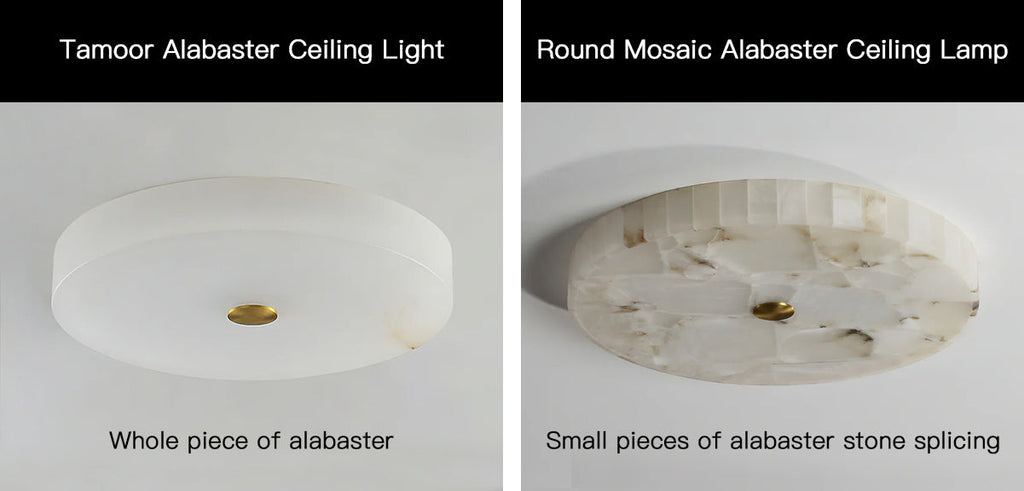 Round Alabaster Ceiling Lamp