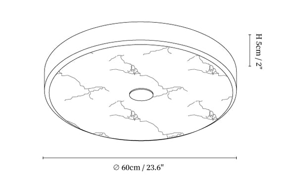 Round Alabaster Ceiling Lamp