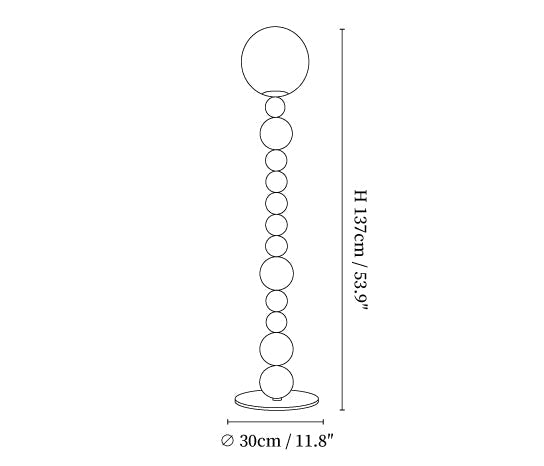 Round Balls Stacking Floor Lamp