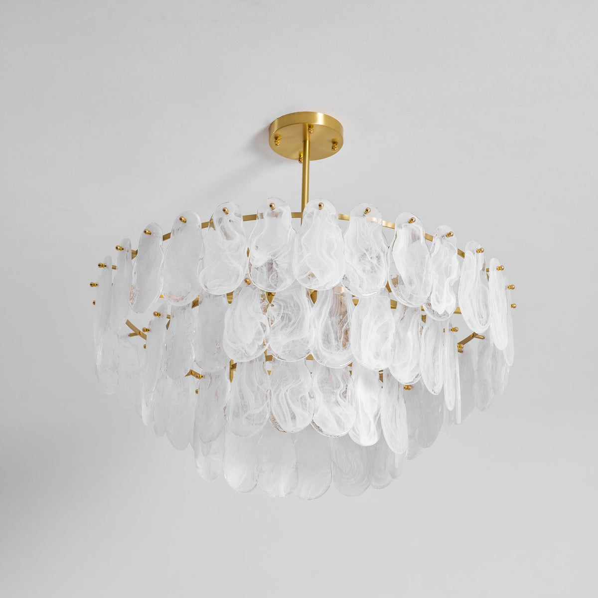 Round Cloud Glass Chandelier