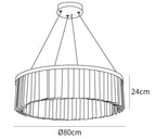 Round Halo Crystal Chandelier