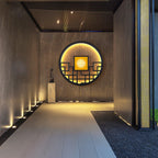 Asian Style Round Garden Wall Light