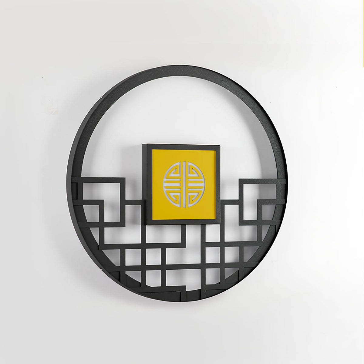 Asian Style Round Garden Wall Light