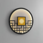 Asian Style Round Garden Wall Light