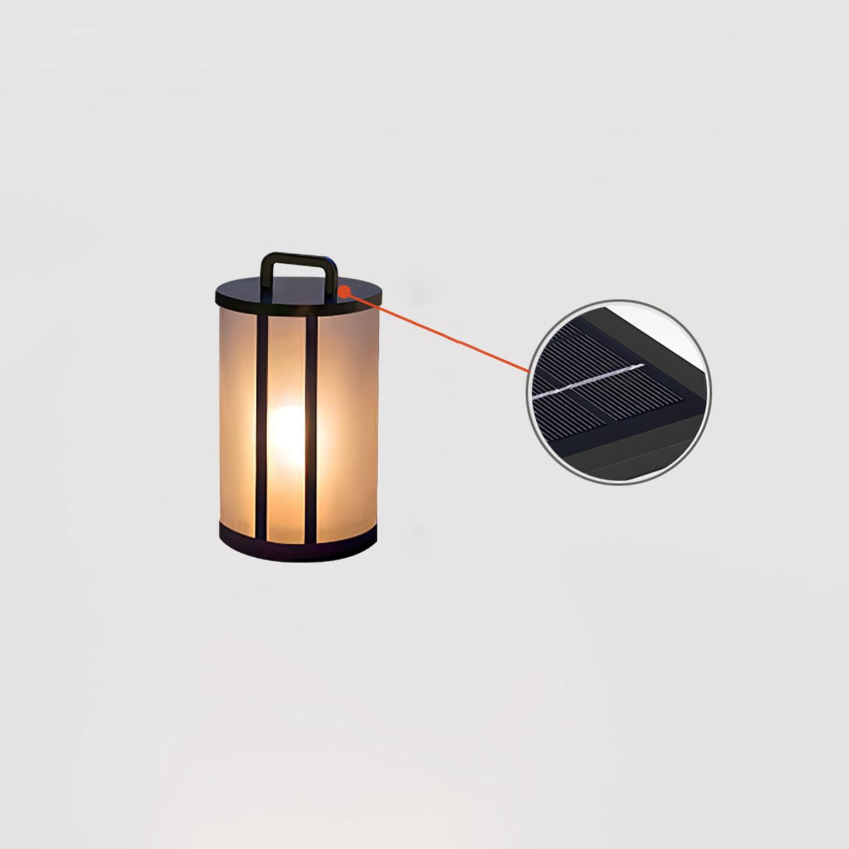 Round Pillar Acrylic Lantern Outdoor Lamp