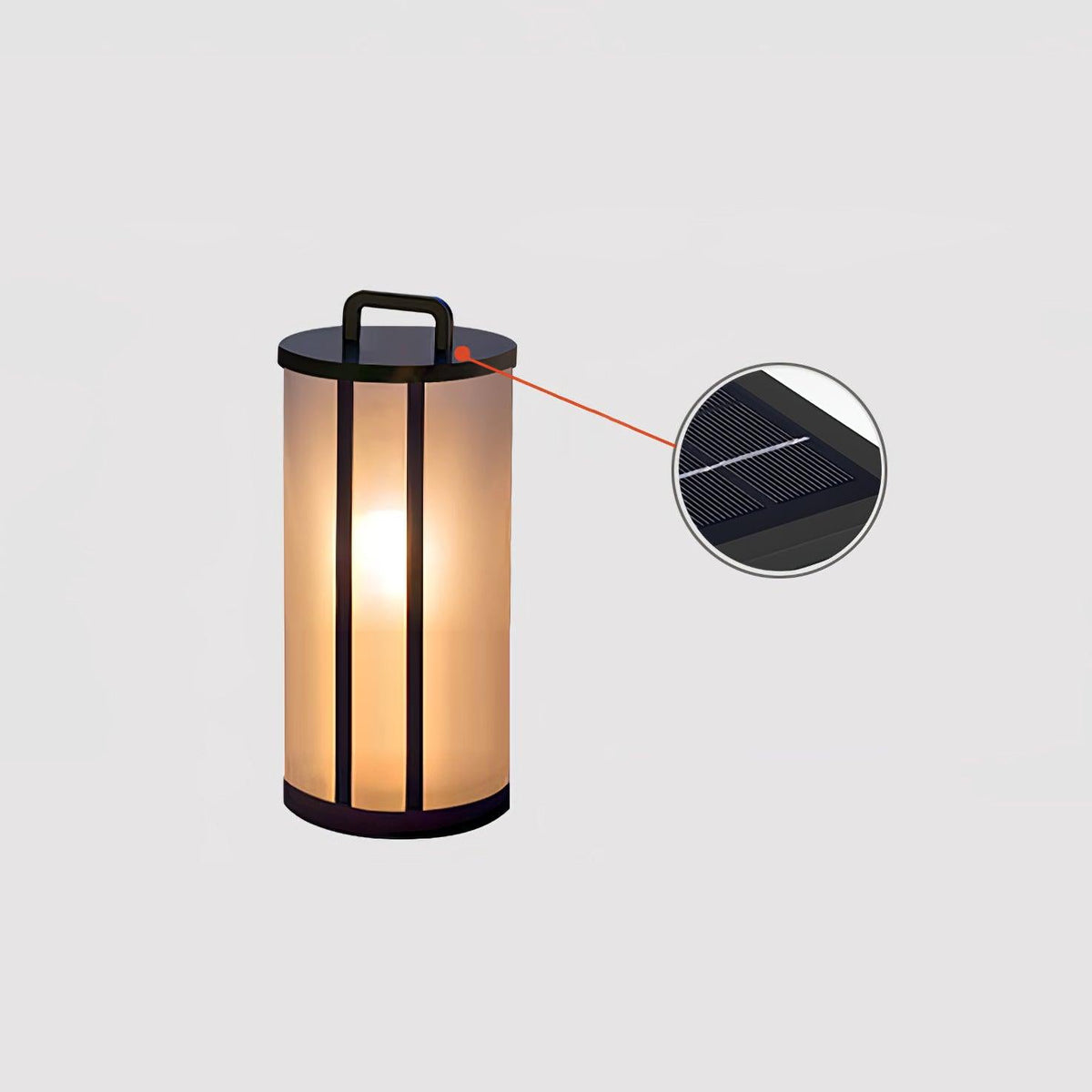 Round Pillar Acrylic Lantern Outdoor Lamp