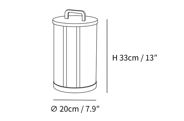 Round Pillar Acrylic Lantern Outdoor Lamp