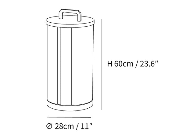 Round Pillar Acrylic Lantern Outdoor Lamp
