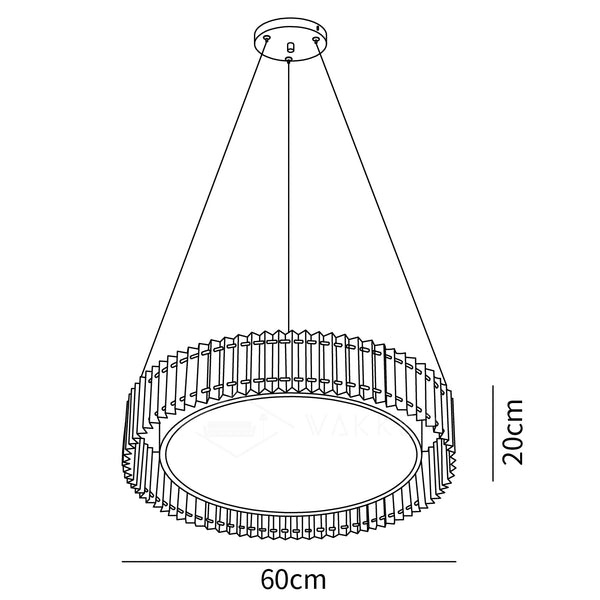 Round Pleated Pendant Lamp