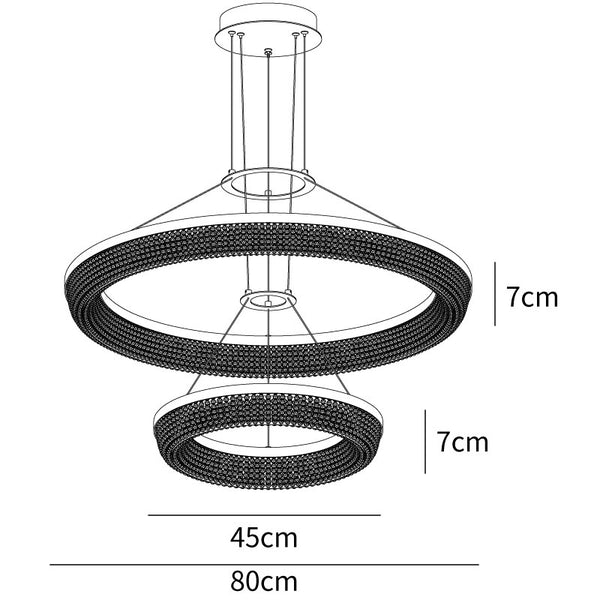 Round Ring Crystal Chandeliers