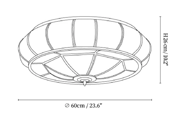 Round Textured Glass Ceiling Light