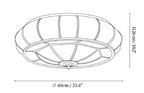 Round Textured Glass Ceiling Light