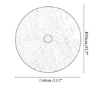 Round Travertine Disk Wall Lamp