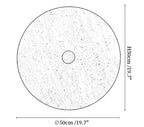 Round Travertine Disk Wall Lamp